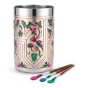 Set di colori per vetrate 12 pz Tubetti 12 ml Acrilico impermeabile per vetro Comprende 6 pennelli e una palette di miscelazione Per bicchieri vasi e decorazioni in vetro 7