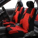 Set di coprisedili per 5 posti 9 pezzi Coprisedili universali con stampa di pneumatici in poliestere Compatibili con airbag 10