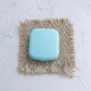 Set di custodie per lenti a contatto con specchietto mini custodia 5,5 × 5 × 1,8 cm custodia da viaggio compatta in plastica per lenti 5