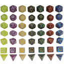 Set di dadi poliedrici in acrilico Fantasy con effetto marmorizzato per giochi da tavolo Dungeons & Dragons, giochi di ruolo e giochi di avventura 2