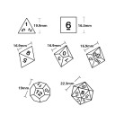 Set di dadi poliedrici in acrilico Fantasy con effetto marmorizzato per giochi da tavolo Dungeons & Dragons, giochi di ruolo e giochi di avventura 3