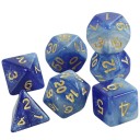 Set di dadi RPG poliedrici 7 pezzi stile Galassia set fantasy multicolore per giochi da tavolo Dungeons & Dragons 12