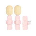 Set di due microfoni lavalier wireless con ricevitore USB C per Android con accoppiamento automatico, riduzione del rumore e facile controllo 2