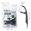 Set di fili interdentali con stuzzicadenti 30 pz 2in1 supporto con filo plastico colorato per la pulizia degli spazi interdentali e la rimozione dello sporco 2