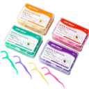 Set di fili interdentali con stuzzicadenti 50 pz 2 in 1 supporto con filo scatola di plastica colorata per la pulizia degli spazi interdentali 1