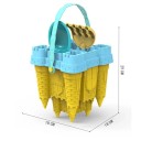 Set di giocattoli per sabbia e acqua con secchiello 29 × 18 cm set in plastica blu-gialla per bambini per spiaggia e sabbiera 3