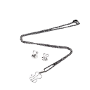 Set di gioielli luminosi con collana di 45 cm e orecchini in acciaio inossidabile per donne e ragazze Gioielli eleganti alla moda Regalo 2