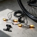 Set di indicatori LED per biciclette elettriche 12 V EBKE V04 4 pz Indicatori ovali con 3 LED Interruttore per manubrio Supporti per reggisella 3