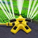 Set di irrigazione da giardino 360° con tubo da 5 m e distributore a 4 vie con ugelli regolabili per l'irrigazione 4