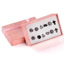 Set di orecchini a bottone da donna 18