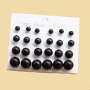 Set di orecchini a bottone da donna 4