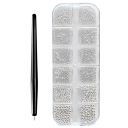 Set di penna magnetica e palline in acciaio Decorazioni per unghie Penna 11,2 x 0,7 cm Strumento decorativo per unghie Nail Art Utensile per manicure professionale 2
