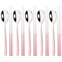 Set di posate Cucchiaio e bacchette Set di stoviglie per cucina asiatica posate da tavola eleganti per la casa 3