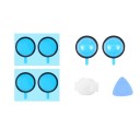 Set di protezione per obiettivo 2,9 cm tappi per obiettivo in PC con adesivi e leva per Ricoh Theta SC2 S V 3