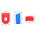 Set di protezioni in silicone per pedali da bicicletta 2 pz Coperture protettive per braccio della pedivella della bicicletta Materiale resistente Installazione facile Protezione contro i danni 3