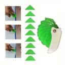 Set di raschietti pieghevoli 9v1 Strumenti multifunzionali per rimuovere silicone, stucco e malta Ristrutturazione di bagni e cucine 2