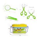 Set di scienze naturali per bambini 5 pz Set per catturare insetti con lente e attrezzi Esplorazione della natura Giocattolo educativo da esterno 2