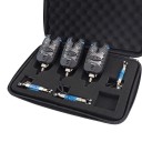 Set di segnalatori di abboccata e swinger HIRISI B1138 Segnalatori impermeabili con LED e luce notturna 3 segnalatori e 3 swinger Blu Per carpe 5