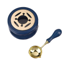 Set di sigilli 2 pz Set per la produzione di cera da sigillo Cucchiaio da sigillo e scaldacera 6