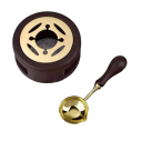 Set di sigilli 2 pz Set per la produzione di cera da sigillo Cucchiaio da sigillo e scaldacera 7