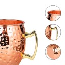 Set di tazze in acciaio inox superficie martellata con manico 500 ml 6 × 10.5 cm in acciaio inox rame per bevande casa servizio 4