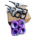 Set di truck CX4 con ruote e cuscinetti per skateboard 6,25 pollici con distanziali e viti per assemblaggio e riparazione skateboard 2