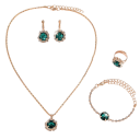 Set Dinamic Colier Cercei Brățară Inel Zinc Aliaj Set Modă Femei Elegant Combinare Versatilă 1