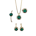 Set Dinamico Collana Orecchini Bracciale Anello Lega di Zinco Set Moda Donna Combinazione Elegante e Versatile 3