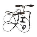 Set dynamischer LED-Blinker für E-Bikes 36 V bis 72 V 4 Stück Blaues Positionslicht Schalter für den Lenker Verkabelung und Halterungen IPX5 1