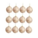 Set elegant de 12 bucăți de globuri de Crăciun strălucitoare de 6 cm aurii șampanie, decorațiuni suspendate pentru bradul de Crăciun și petreceri 1