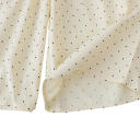 Set estivo per bambine con canotta a spalline larghe e pantaloni in vita elasticizzata Beige con pois neri 3