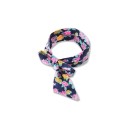 Set estivo per bambine con fiori - top, pantaloni corti e foulard 4