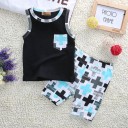 Set estivo per ragazzi - Canotta e pantaloni corti - Nero 3