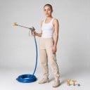 Set für luftloses Spritzen von Farben Airless Pistole 3600 psi Schlauch 15 m 1/4 Zoll Düse 517 Verlängerungsstange 20 cm Blau Für Beschichtungen 4
