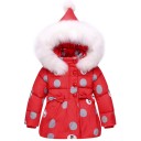 Set invernale da ragazza con pois - Giacca e pantaloni J2505 2