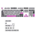 Set keycaps stripfiguur stijl verlicht 136 toetsen PBT zij- en bovenbedrukking voor mechanisch toetsenbord uiterlijk aanpassen 2