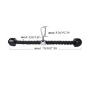 Set kladkových nástavců: lano na triceps 70 cm, 2x madla s pěnovou rukojetí, 2x karabiny a sáček pro silový a kondiční trénink 2