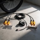Σέτ LED φλας για ηλεκτρικό ποδήλατο 36 V έως 72 V EBKE V04 4 τεμ Βέλη φλας με διακόπτη στο τιμόνι και μεταλλικές βάσεις Αδιάβροχο IPX5 3