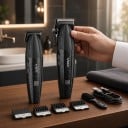 Set mașină de tuns părul și trimmer pentru bărbie Reîncărcabil Autonomie de până la 250 de minute 9 piepteni de ghidare 1–12 mm Ecran digital 4