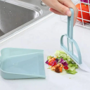 Set mătură și făraș pliabil 12 x 18 cm Instrument de curățare compact Făraș mic cu perie Kit de călătorie pentru mizerii mici 3