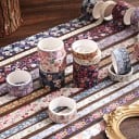 Set med 12 rullar tejp med blommotiv Dimma Regn 2 m för dekoration av dagböcker, planeringsverktyg, inbjudningar och andra kreativa projekt 3