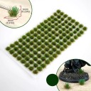 Set med 120 stycken grästrån 6 x 8 mm Miniatyrgräsklumpar Dekoration för diorama och modelllandskap 2