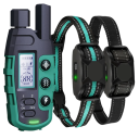 Set med 2 elektriska träningshalsband för hundar 2-54 kg Vattentät Uppladdningsbar Vibration Ljud Stöt Fjärrkontroll Husdjursträning 8