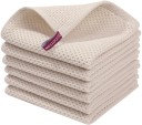Set med 2 färgglada bomullshanddukar 30x30 cm Våffeltyg Absorberande mjuka trasor för disk och rengöring i köket 7