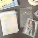 Set med 20 st transparenta presentpåsar 8×10,3 cm för foton, kort och småsaker, med dekorativt tryck 3
