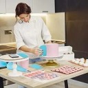 Set med 21 stycken bakverktyg med påsar och rostfria munstycken Komplett utrustning för dekoration av desserter 3