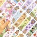Set med 30 st pappersbokmärken 15 x 4 cm illustrationer av kapybaror lekfulla djur- och föremålsmotiv 4