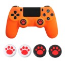 Set med 4 färgglada silikongreppskydd med tassmotiv för PS5, PS4 och Xbox One XS-kontroller 5