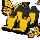 Set med 5 bilstolsöverdrag Butterfly-däcksdesign Skyddande bilstolsöverdrag Polyester Snyggt mönster Lättskött Universal passform 13