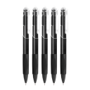 Set med 5 gelpennor 0,5 mm snabbtorkande svart bläck, slät utskrift, kulspetspenna, skol- och kontorsmaterial, brevpapper, 15 x 3 x 1,5 cm 1
